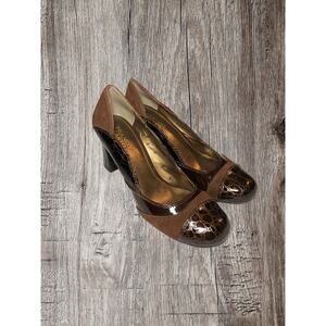 Franco Sarto brown‎ suede pumps